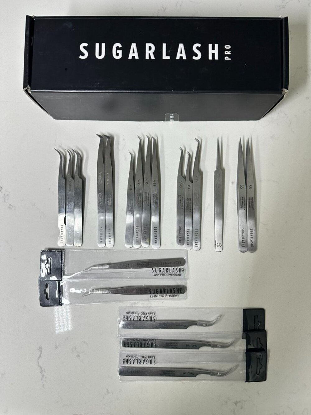 Sugarlash Professional Lash Tweezers – Volume & Isolation Collection